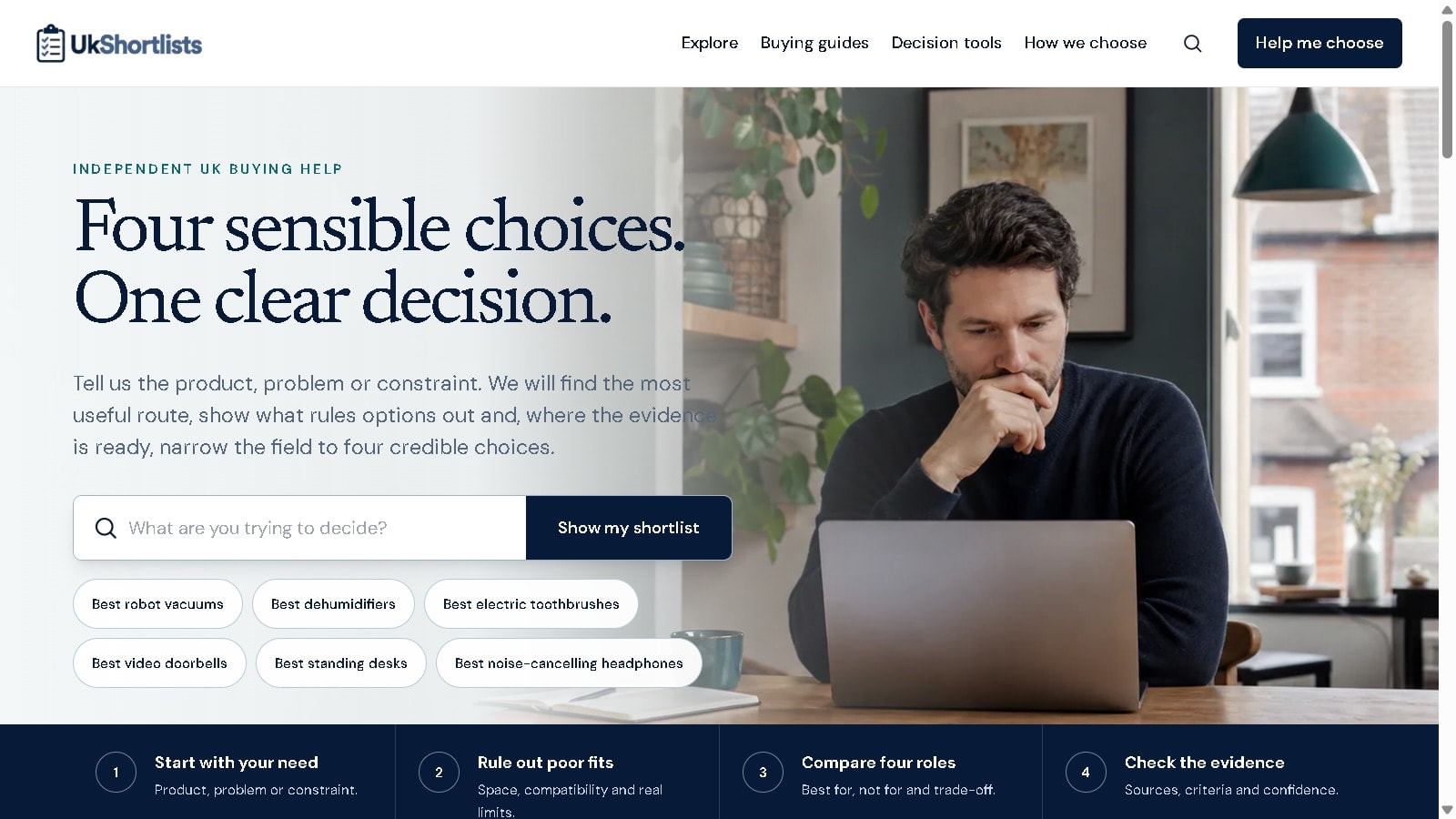 UK Shortlists search and buying-guide shortcuts